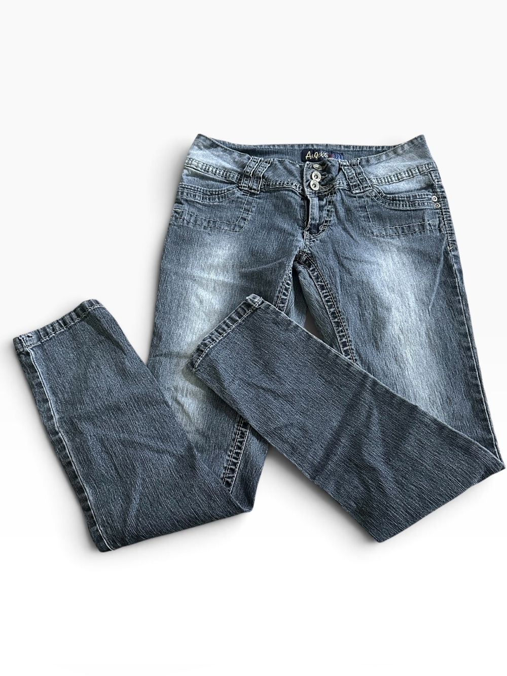 Angels Skinny Stretch Fade Denim Jeans Women Junior Size 9